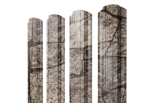 Штакетник Прямоугольный фигурный Grand Line 0,45 Print Elite King Stone TwinColor