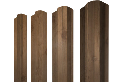 Штакетник М-образный B фигурный Grand Line 0,45 Print Premium Pine Wood Fresh