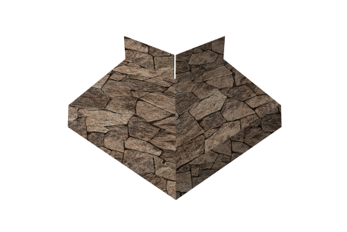 Угол отлива внешний 50 Grand Line 0,45 Print Elite с пленкой King Stone TwinColor