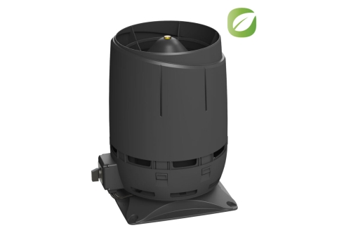 Вентилятор крышный Vilpe Flow Есo110S с основанием 300х300 черный