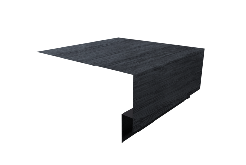 Планка околооконная сложная Экобрус Grand Line 250х75х25 0,45 Print Premium Grey Wood TwinColor (3м)