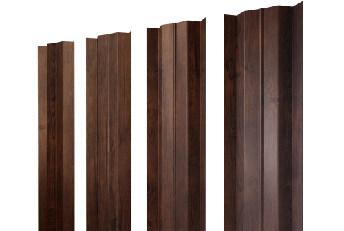Штакетник М-образный B с прямым резом Grand Line 0,4 Print Premium Cherry Wood Fresh TwinColor