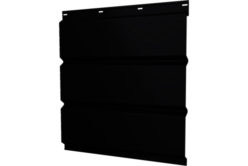 Софит металлический Классик Grand Line полная перфорация 0,5 Satin Matt с пленкой RAL 9005 черный