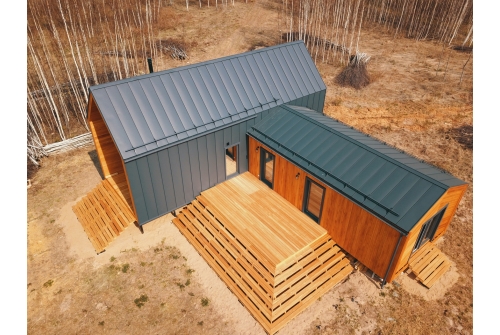 Кликфальц Grand Line 0,5 Rooftop Бархат с пленкой на замках RAL 7024 мокрый асфальт