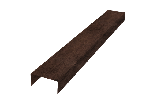 Крышка забора для горизонтального монтажа штакетника Grand Line 0,45 Print-Double Premium Antique Wood (2м)