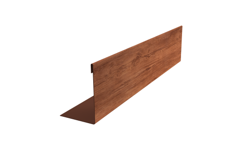 Нащельник 25х35 для забора жалюзи к ламели 125 Texas Grand Line 0,45 Print Premium Rowan Wood Intense FTC (L1,8)
