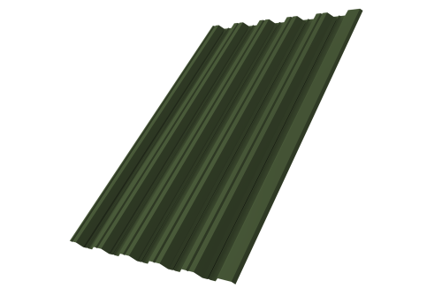 Профнастил НС35R Grand Line 0,5 Satin Matt TX RAL 6020 хромовая зелень