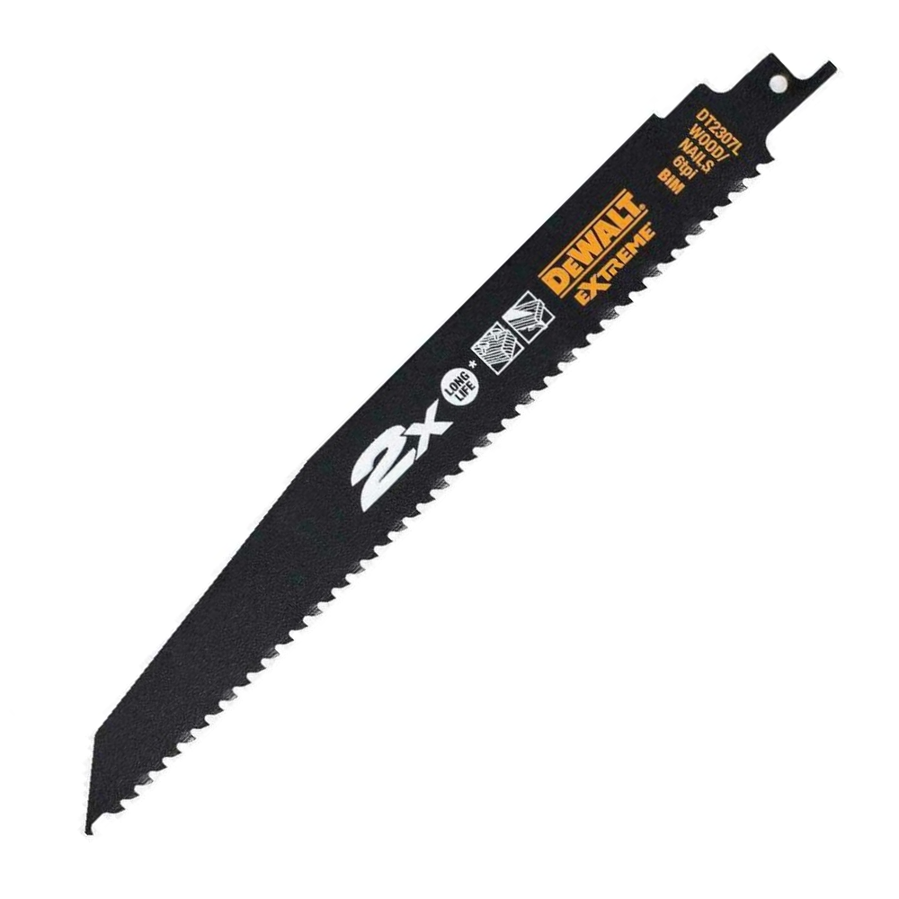 Полотна для сабельной пилы по дереву с гвоздями DeWalt DT2307L 228 мм (5 шт)