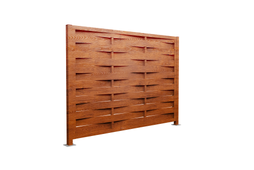 Ламель забора жалюзи Palermo Grand Line 0,45 Print Premium Golden Wood Fresh TwinColor