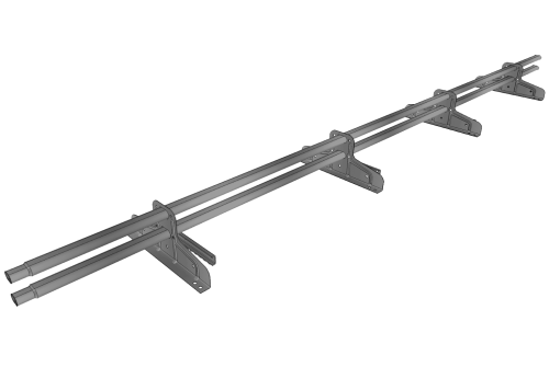 Снегозадержатель трубчатый для фальца Premium 40х20 RAL 7004 (3м) оцинкованное