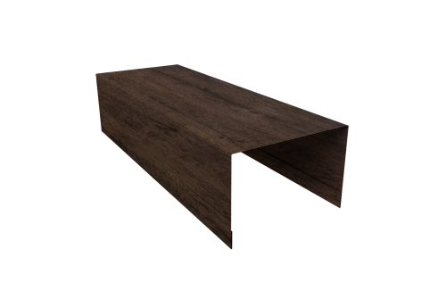 Крышка для забора из сайдинга Квадро Брус, Вертикаль Grand Line 0,45 Print-Double Elite Antique Wood (2,54м)