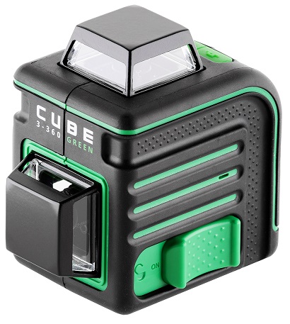 КОМПЛЕКТ лазерный уровень CUBE 3-360 GREEN + штанга ADA Silver Plus