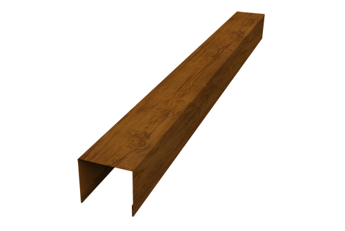 Стойка боковая крепежная для забора жалюзи Palermo Grand Line 0,45 Print Elite Golden Wood TwinColor (3м)