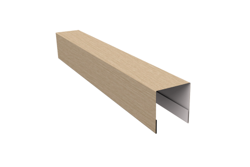 Планка боковая для забора из сайдинга Блок-хаус new Grand Line 0,45 Print Elite Milky Wood TwinColor (3м)