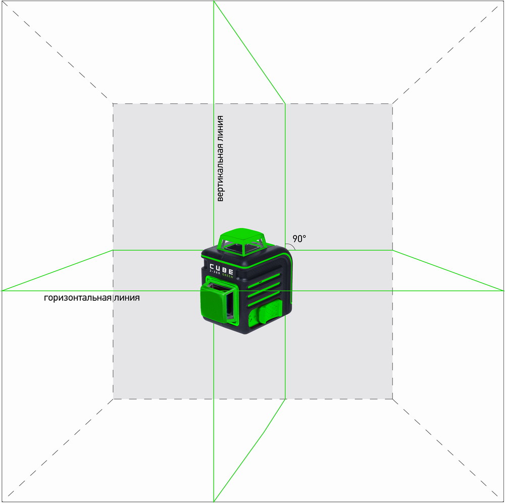 Лазерный уровень ADA Cube 2-360 Green Professional Edition