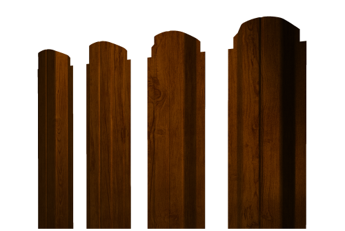 Штакетник П-образный A фигурный Grand Line 0,4 Print Premium Golden Wood Intense FTC
