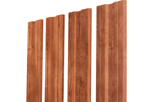 Штакетник Twin XL с прямым резом Grand Line 0,45 Print Premium Rowan Wood Intense FTC