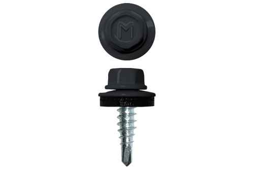 Саморез по металлу Daxmer 4,8х19 RAL 7024 (250) сверло №2