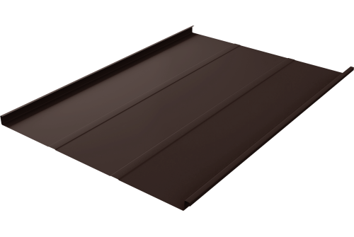 Фальц двойной стоячий Line Grand Line 0,45 Drap ST с пленкой на замках RAL 8017 шоколад