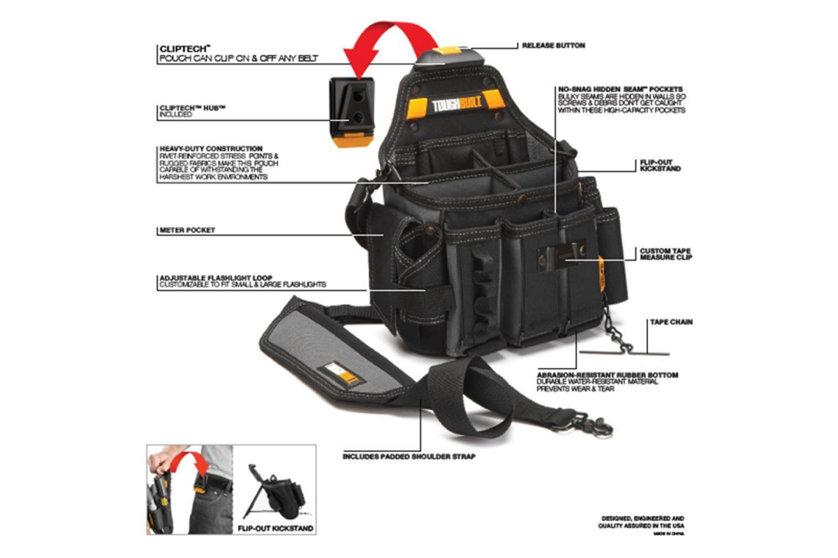 Большой подсумок электрика Toughbuilt TB-CT-104