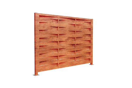 Ламель забора жалюзи Palermo Grand Line 0,45 Print Premium Rowan Wood Intense FTC