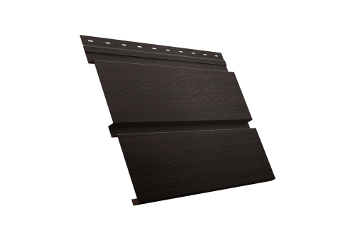 Софит металлический Квадро Брус Grand Line с перфорацией 0,45 Print Elite с пленкой Coffee Wood TwinColor