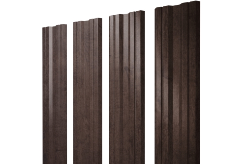 Штакетник Twin с прямым резом Grand Line 0,45 Print Elite Antique Wood TwinColor