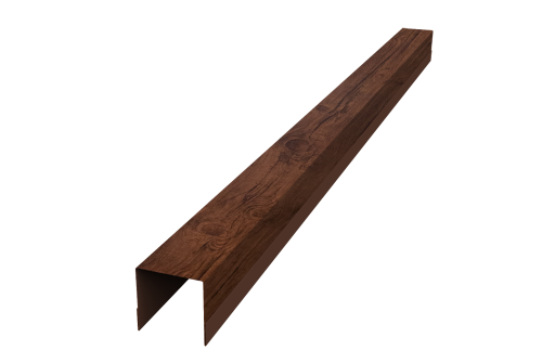 Планка вертикальная обратная для забора жалюзи Palermo Grand Line 0,45 Print Premium Cherry Wood Fresh TwinColor (2м)