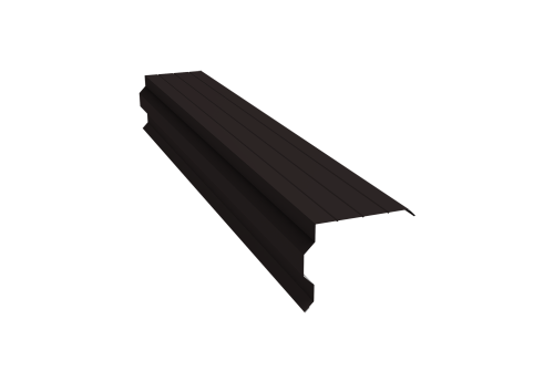 Планка торцевая фигурная 90х110 Grand Line 0,5 Satin Matt RAL 9005 черный (3м)