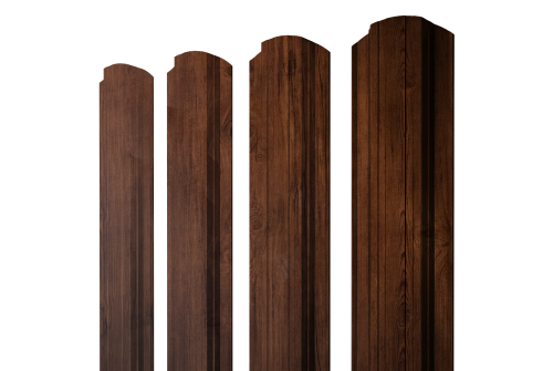 Штакетник Прямоугольный фигурный Grand Line 0,4 Print Premium Cherry Wood Fresh TwinColor