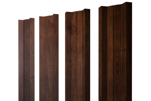 Штакетник М-образный A с прямым резом Grand Line 0,4 Print Premium Cherry Wood Fresh TwinColor