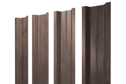 Штакетник П-образный B с прямым резом Grand Line 0,45 Print Elite White Wood TwinColor