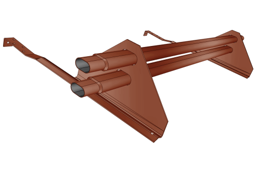 Снегозадержатель трубчатый для керамической/натуральной черепицы RAL 8004 1м (профиль до 50мм)