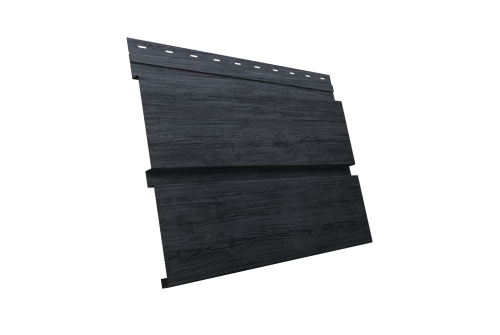 Софит металлический Квадро Брус Grand Line без перфорации 0,45 Print Premium с пленкой Grey Wood TwinColor