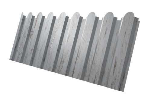 Профнастил С20A фигурный Grand Line 0,45 Print Elite Snow Wood TwinColor