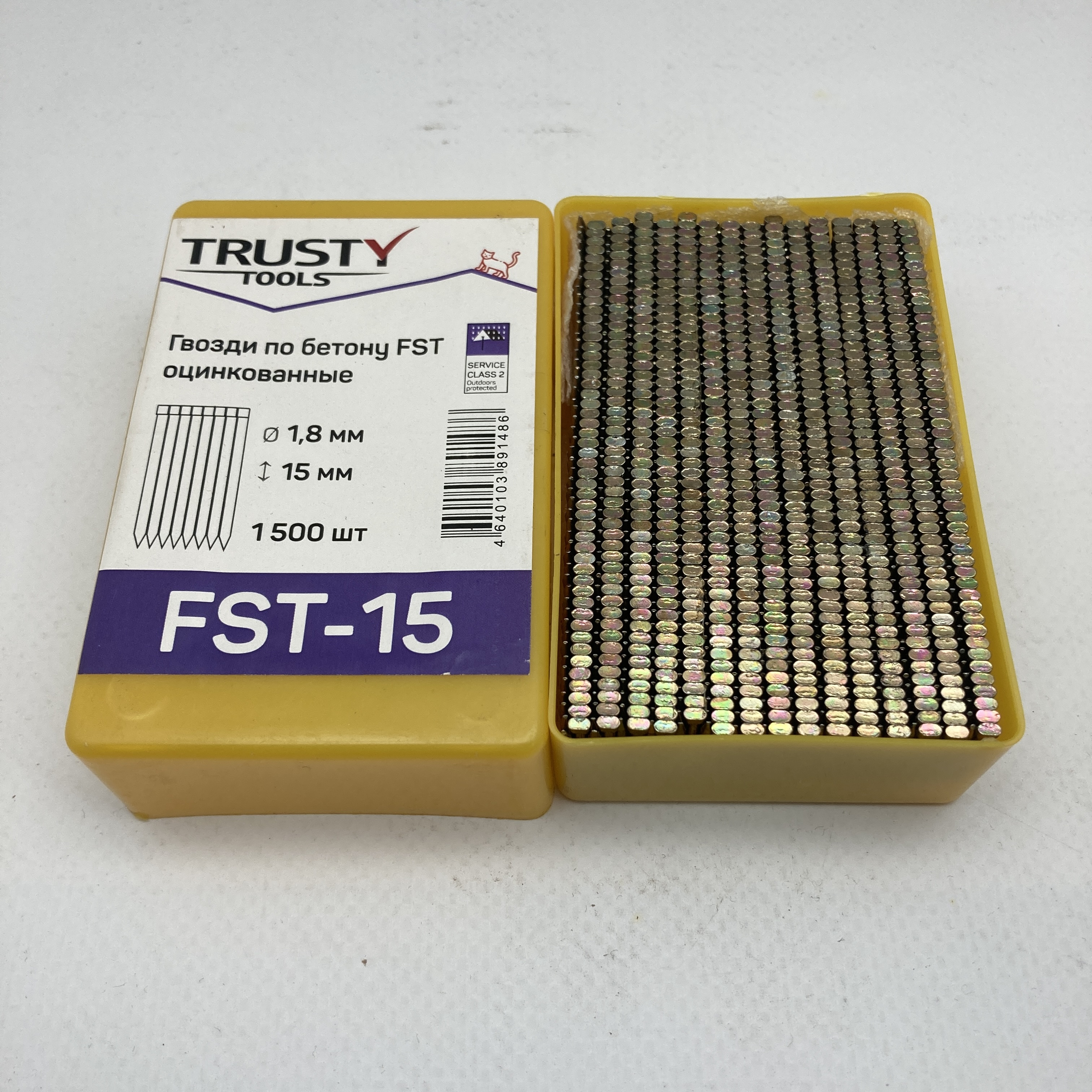 Гвоздь по бетону FST 15 мм (1500 шт)