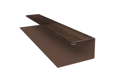 Планка П-образная Экобрус Grand Line 0,45 Print Elite Antique Wood TwinColor (3м)