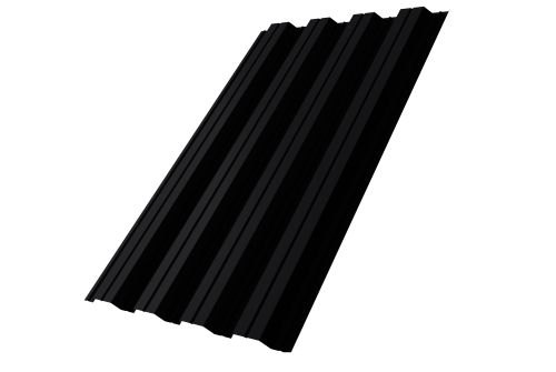 Профнастил НС44A Grand Line 0,5 Satin RAL 9005 черный