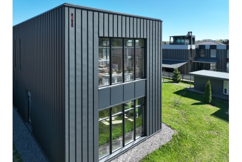 Кликфальц mini Grand Line 0,5 Rooftop Бархат с пленкой на замках RAL 7024 мокрый асфальт