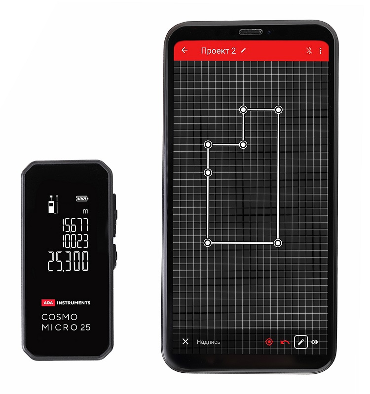 КОМПЛЕКТ лазерный уровень CUBE MINI + дальномер MICRO 25 ADA