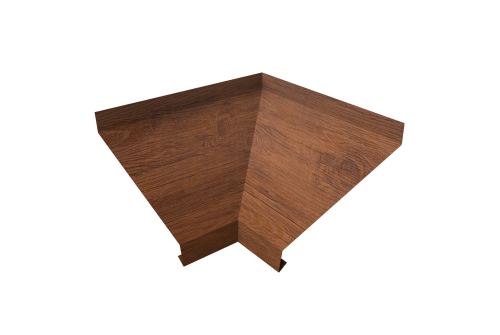 Угол отлива внутренний 250 Grand Line 0,45 Print-Double Elite с пленкой Golden Wood