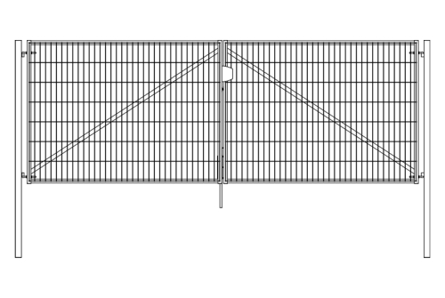 Ворота Light NoLock 2,03х4,0 RAL 6005