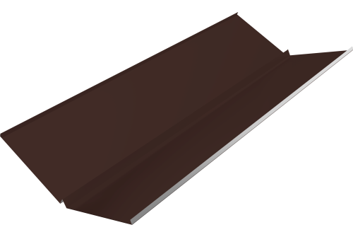 Планка ендовы нижней с компенсатором Grand Line 0,5 PE lite с пленкой RAL 8017 шоколад (2м)