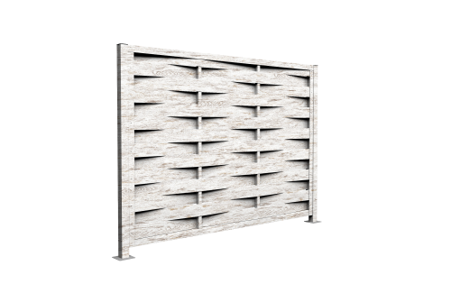 Ламель забора жалюзи Palermo Grand Line 0,45 Print Elite Snow Wood TwinColor
