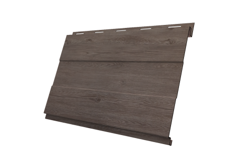 Софит металлический Вертикаль 0,2 prof Grand Line 0,45 Print Elite с пленкой White Wood TwinColor