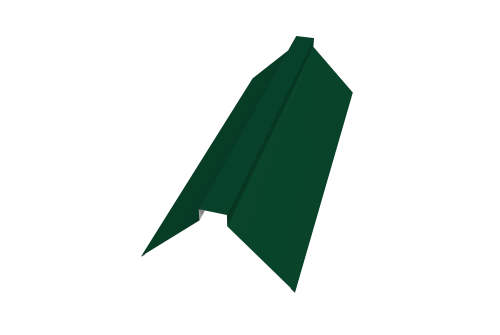Планка конька плоского 175х50х175 Grand Line 0,5 Satin Matt RAL 6005 зеленый мох (2м)