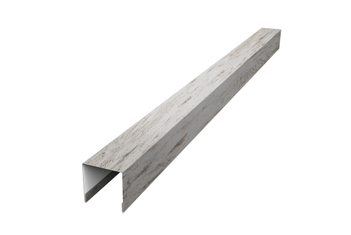 Планка вертикальная лицевая для забора жалюзи Palermo Grand Line 0,45 Print Elite Snow Wood TwinColor (2м)