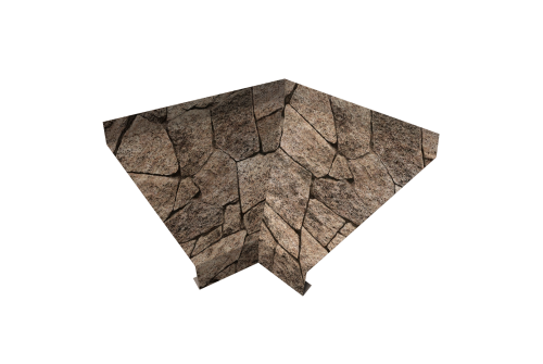 Угол отлива внутренний 100 Grand Line 0,45 Print Elite с пленкой King Stone TwinColor