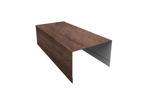 Крышка для забора из сайдинга Блок-хаус new Grand Line 0,45 Print Premium Almond Wood Fresh (2,5м)