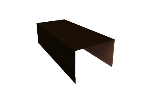Крышка для забора из сайдинга ЭкоБрус Grand Line 0,45 Print Elite Choco Wood TwinColor (3м)